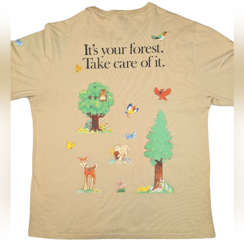 SALE!!  Teddy Fresh X Smokey Bear 2XL cotton, long sleeve T-shirt w/ critters. - Picture 5 of 15